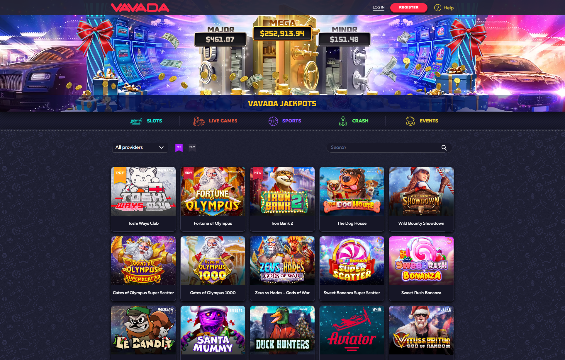 Vavada Casino Homepage